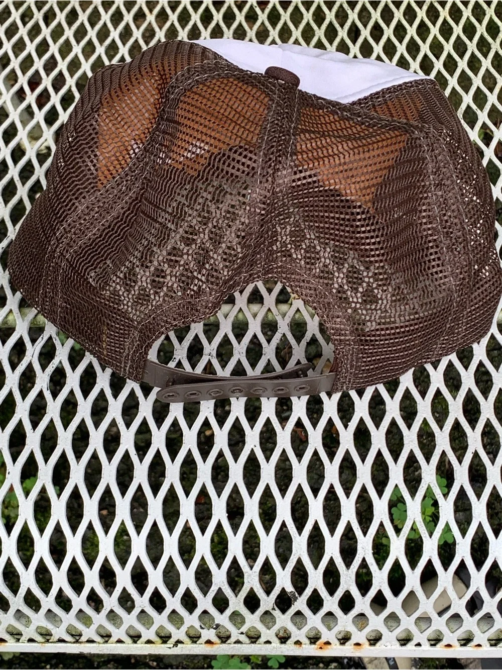 Vintage Sport-EZ Sebewaing MI Mesh Trucker Hat  SnapBack Brown & White